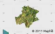 Satellite Map of Pukë, single color outside