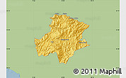 Savanna Style Map of Pukë, single color outside