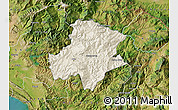 Shaded Relief Map of Pukë, satellite outside