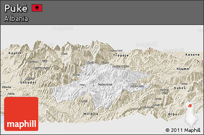 Classic Style Panoramic Map of Pukë