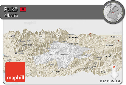 Classic Style Panoramic Map of Pukë