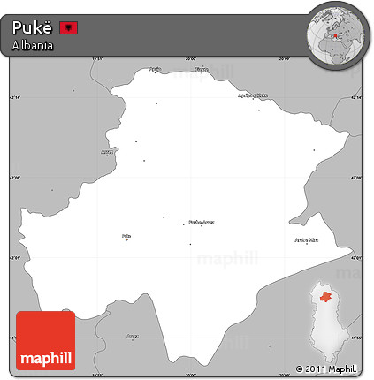 Gray Simple Map of Pukë