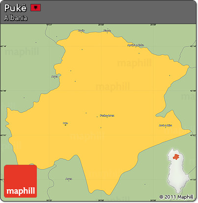 Savanna Style Simple Map of Pukë