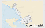 Classic Style 3D Map of Sarandë, single color outside
