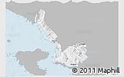 Gray 3D Map of Sarandë, single color outside