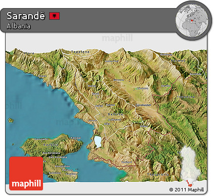 Satellite 3D Map of Sarandë