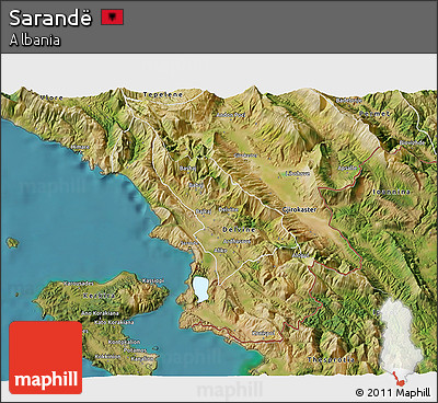 Satellite 3D Map of Sarandë
