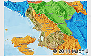 Satellite 3D Map of Sarandë, political outside