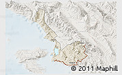 Shaded Relief 3D Map of Sarandë, lighten