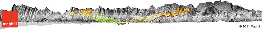 Physical Horizon Map of Sarandë, desaturated