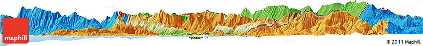 Physical Horizon Map of Sarandë, political outside