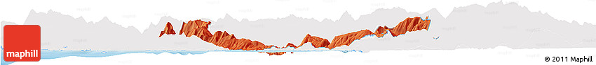 Political Horizon Map of Sarandë, single color outside