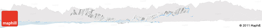 Silver Style Horizon Map of Sarandë, single color outside