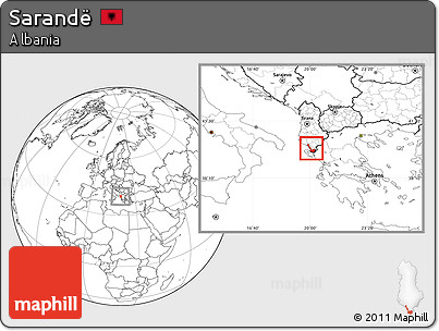 Blank Location Map of Sarandë