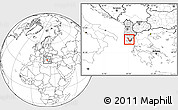 Blank Location Map of Sarandë, highlighted country