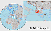 Gray Location Map of Sarandë