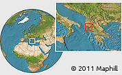 Satellite Location Map of Sarandë