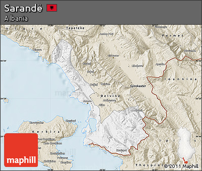 Classic Style Map of Sarandë