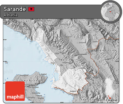 Gray Map of Sarandë
