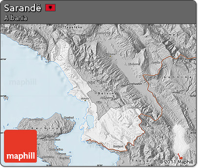 Gray Map of Sarandë