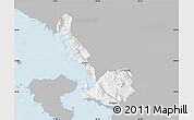 Gray Map of Sarandë, single color outside