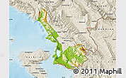 Physical Map of Sarandë, shaded relief outside