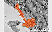 Political Map of Sarandë, desaturated