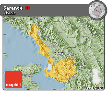 Savanna Style Map of Sarandë
