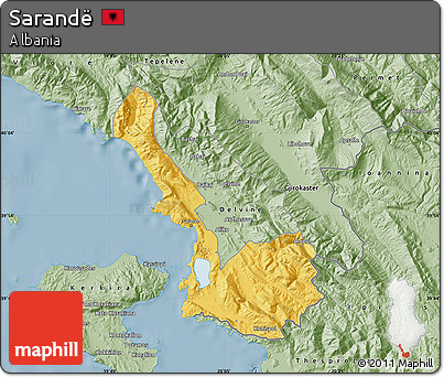 Savanna Style Map of Sarandë