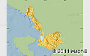 Savanna Style Map of Sarandë, single color outside