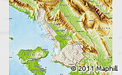 Shaded Relief Map of Sarandë, physical outside