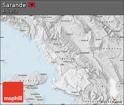 Silver Style Map of Sarandë