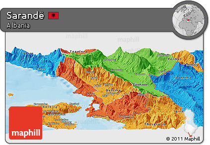 Political Panoramic Map of Sarandë