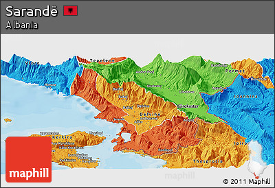 Political Panoramic Map of Sarandë
