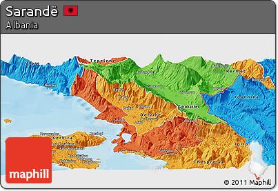 Political Panoramic Map of Sarandë