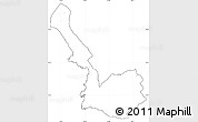 Blank Simple Map of Sarandë, cropped outside, no labels