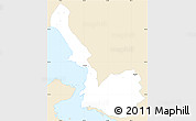 Classic Style Simple Map of Sarandë, single color outside