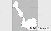 Gray Simple Map of Sarandë, cropped outside