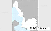 Gray Simple Map of Sarandë, single color outside
