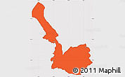 Political Simple Map of Sarandë, cropped outside