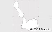 Silver Style Simple Map of Sarandë, cropped outside