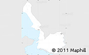 Silver Style Simple Map of Sarandë, single color outside