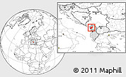 Blank Location Map of Shkodër, highlighted country