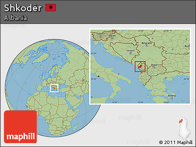 Savanna Style Location Map of Shkodër