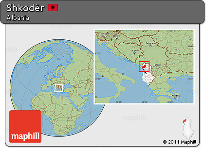 Savanna Style Location Map of Shkodër, highlighted country