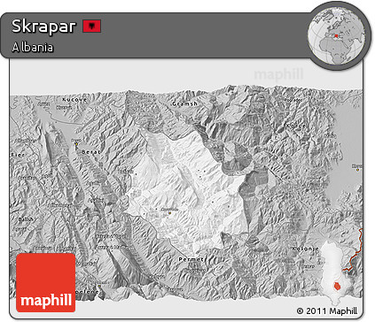 Gray 3D Map of Skrapar