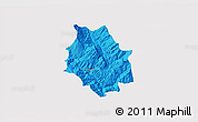 Political 3D Map of Skrapar, cropped outside