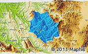 Political 3D Map of Skrapar, physical outside