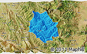 Political 3D Map of Skrapar, satellite outside