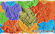 Satellite 3D Map of Skrapar, political outside